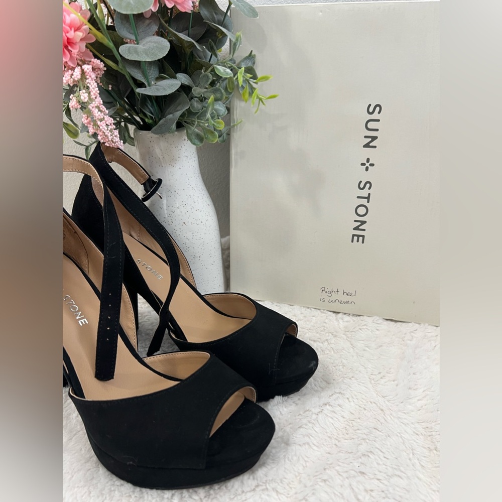 Sun & Stone Reeta Block Heel Platform High-Heels … - image 6